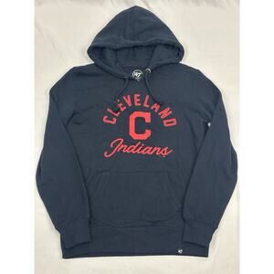 ‘47 Cleveland Indians Hooded Sweatshirt Navy Blue Women’s Size M NEW